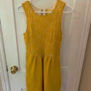 ANTHROPOLOGIE - Mustard Yellow Dress - Sz SM.